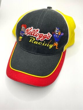 KELLOGG’S Racing Hat Black Yellow Red Tony The Tiger & Snap Crackle Pop Cap